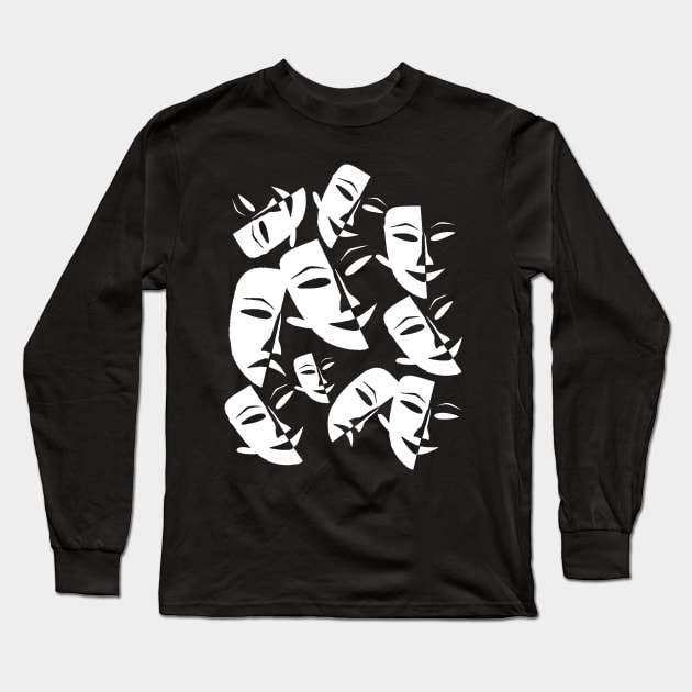 MASK FACE Long Sleeve T-Shirt by partjay